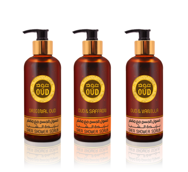 300ML Oud Premium Shea Shower Scrub - Oud & Vanilla - Image 5