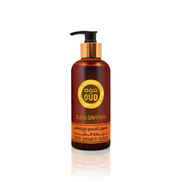 300ML Oud Premium Shea Shower Scrub - Oud & Saffron